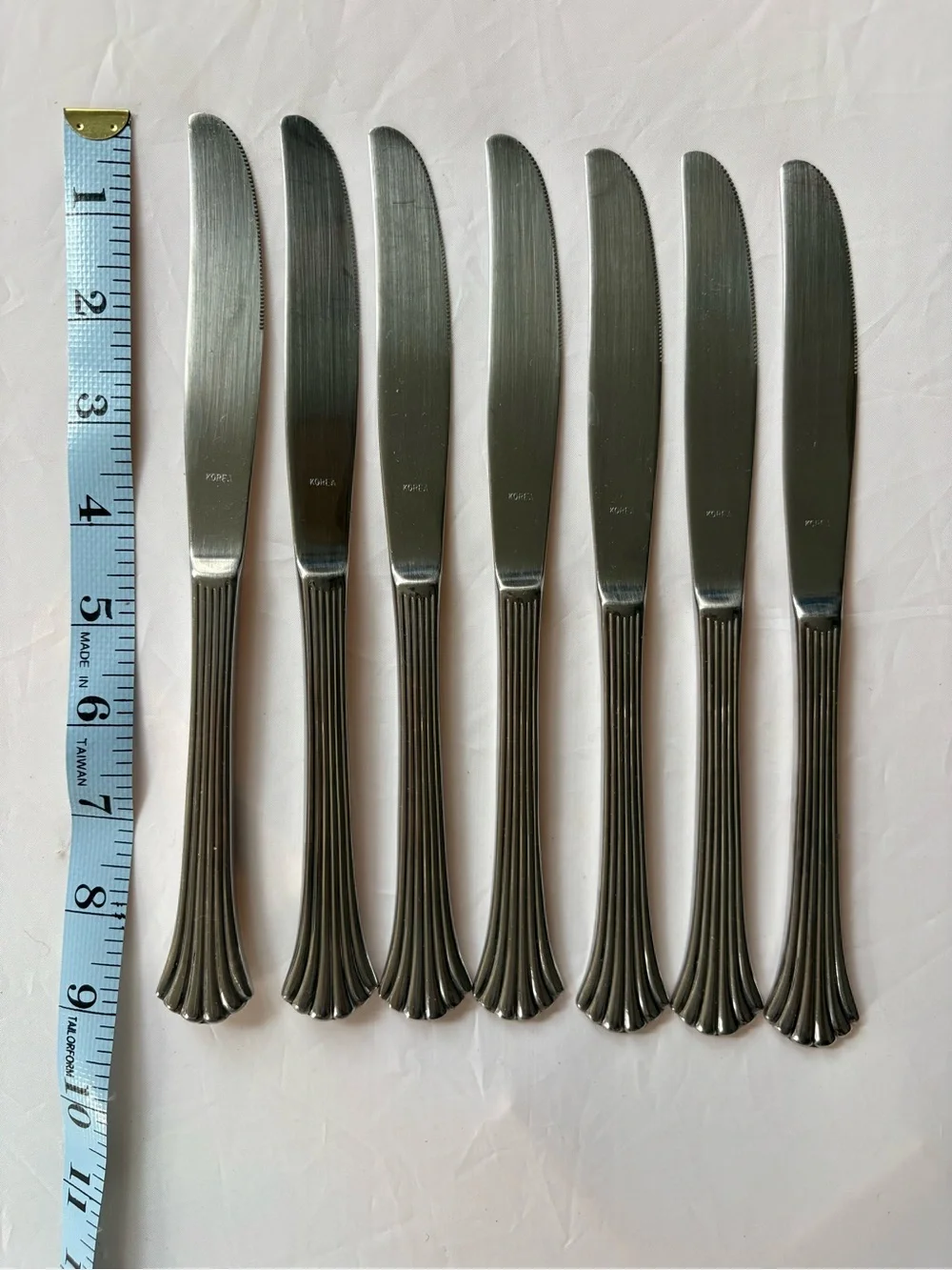 7 Vintage Wallace Butter Knives In Discontinued Tiara Pattern